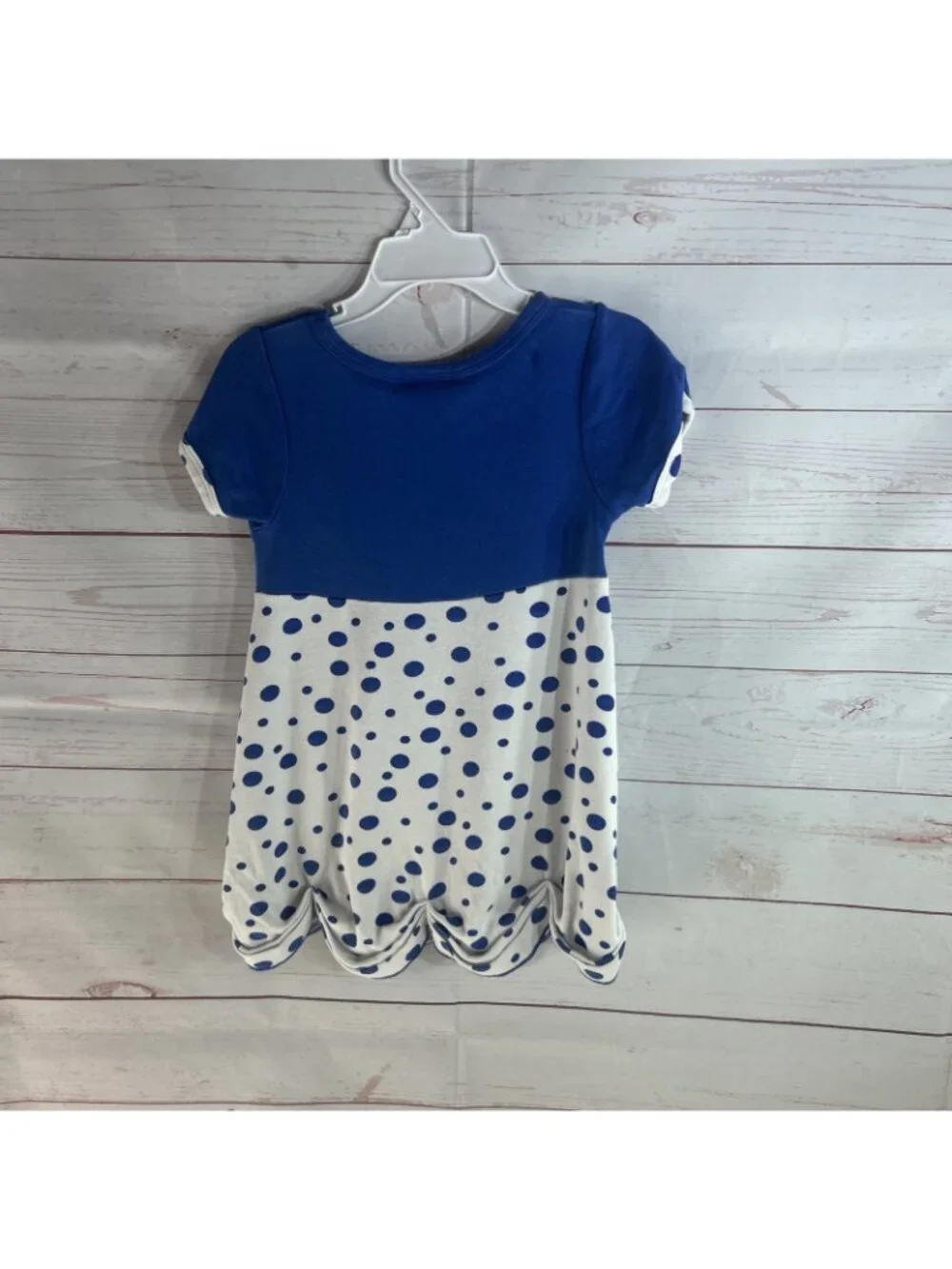 NCAA Kentucky Wildcats Blue Polka Dot Scallop Top UK Logo Two Feet Ahead Size 3+